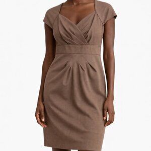 Evan-Picone Women’s Fitted Dress – Size 10 – Classic Taupe